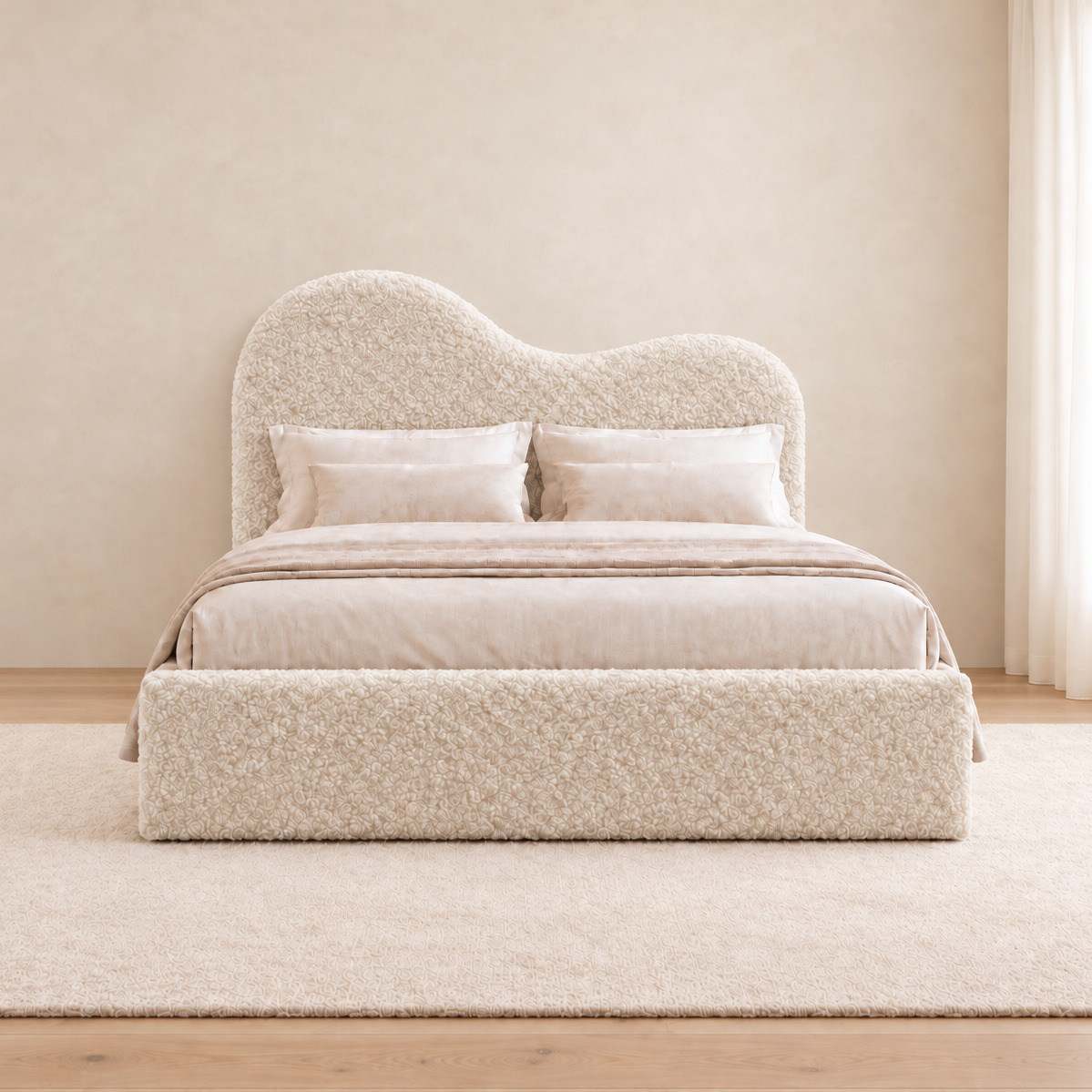 Estelle Boucle Upholstered Bed Frame