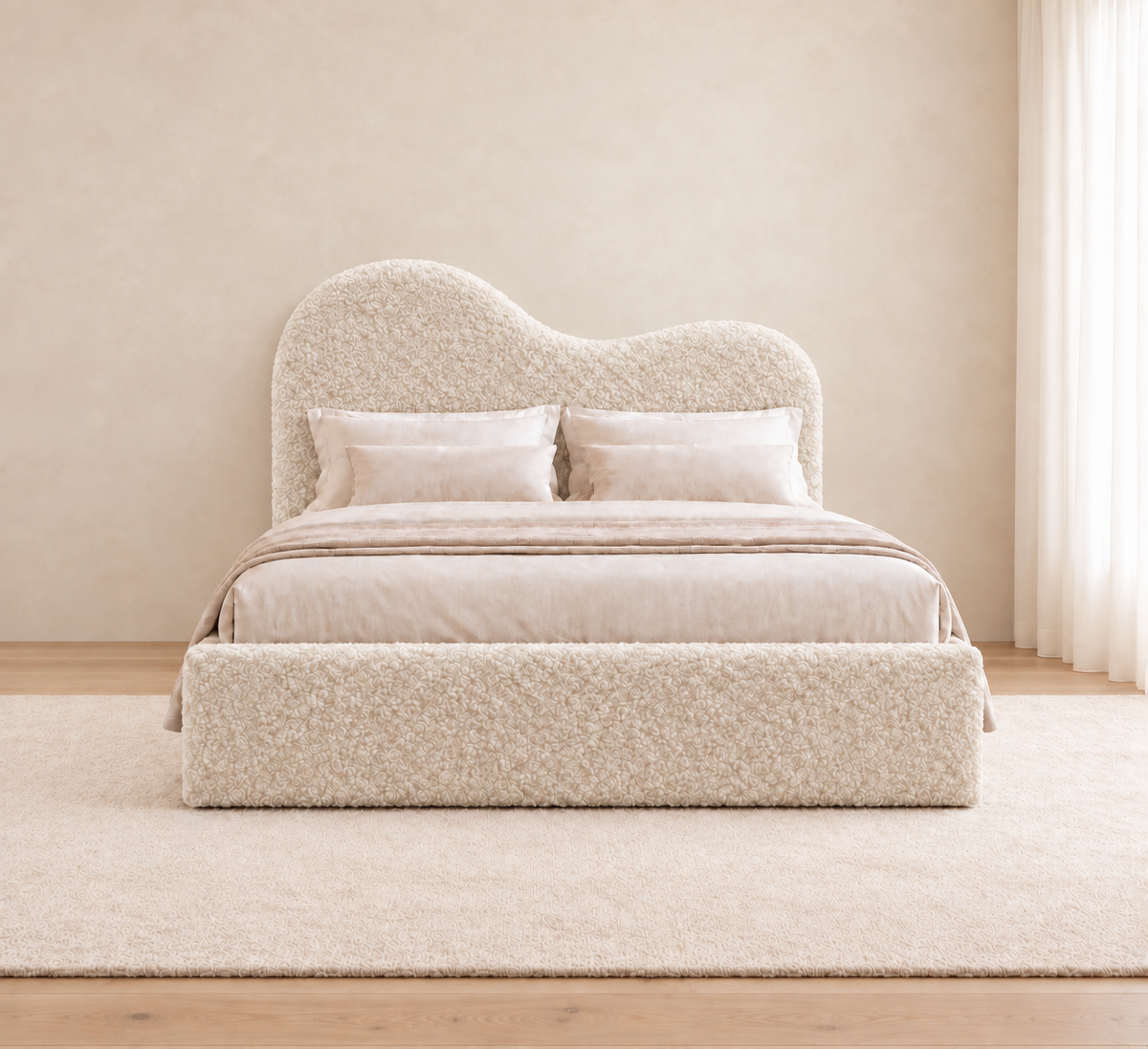 Estelle Boucle Upholstered Bed Frame