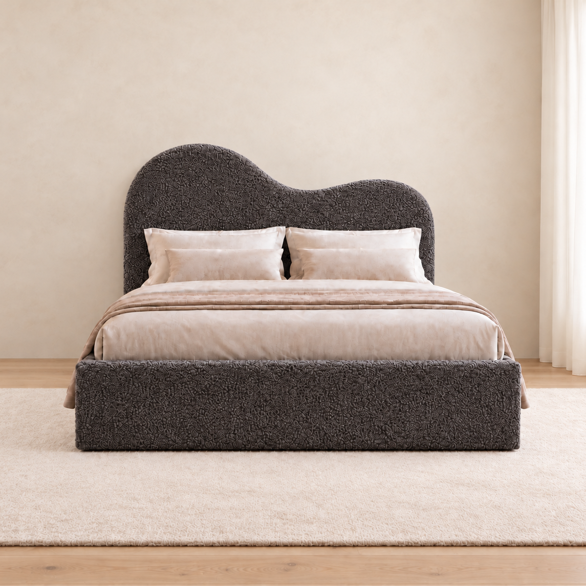Estelle Boucle Upholstered Bed Frame
