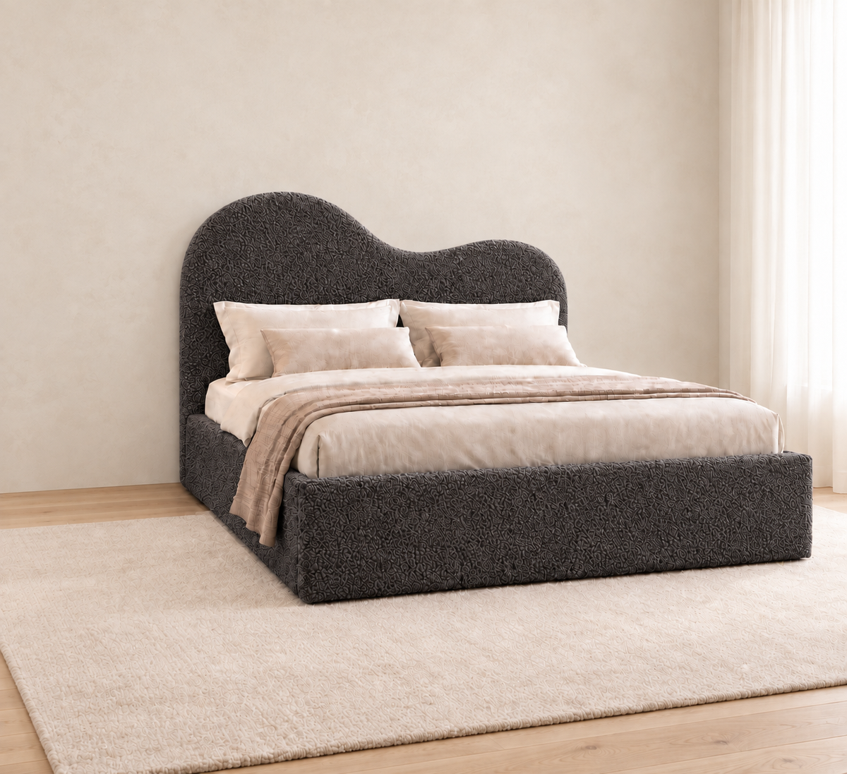 Estelle Boucle Upholstered Bed Frame