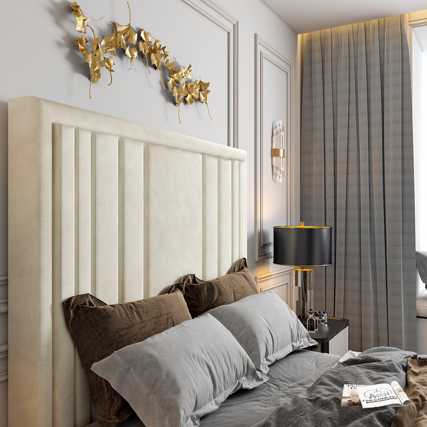 Hampton Upholstered Soft Velvet Tv Bespoke Bed Frame