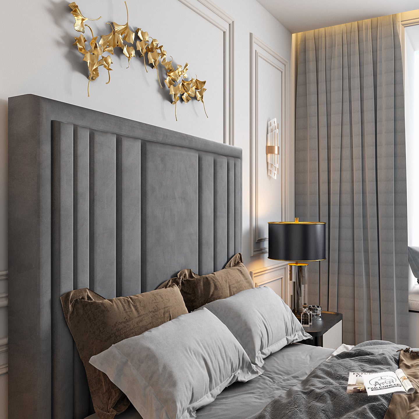 Hampton Upholstered Soft Velvet Tv Bespoke Bed Frame