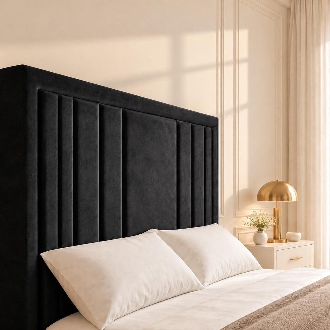 Hampton Upholstered Soft Velvet Tv Bespoke Bed Frame