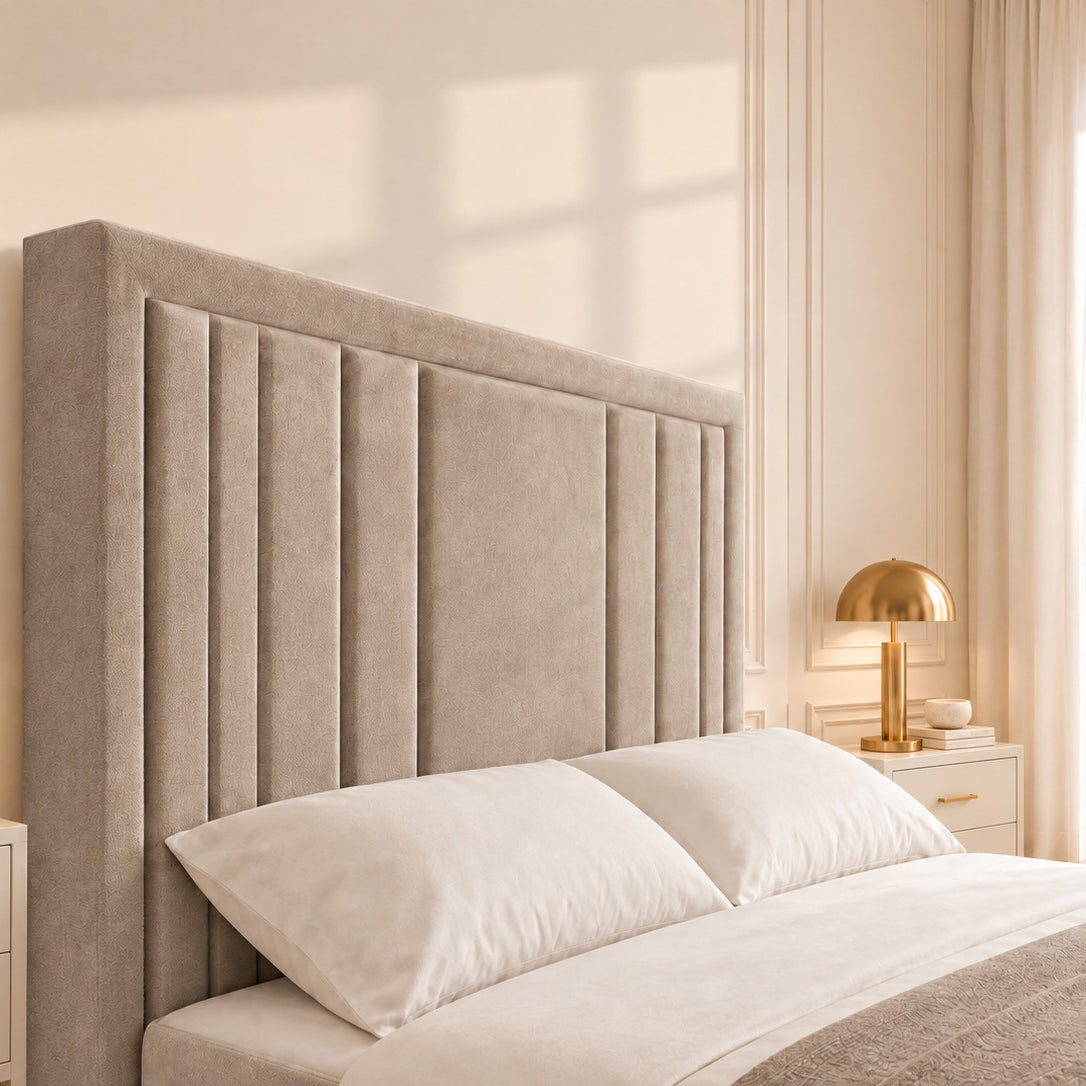 Hampton Upholstered Soft Velvet Tv Bespoke Bed Frame