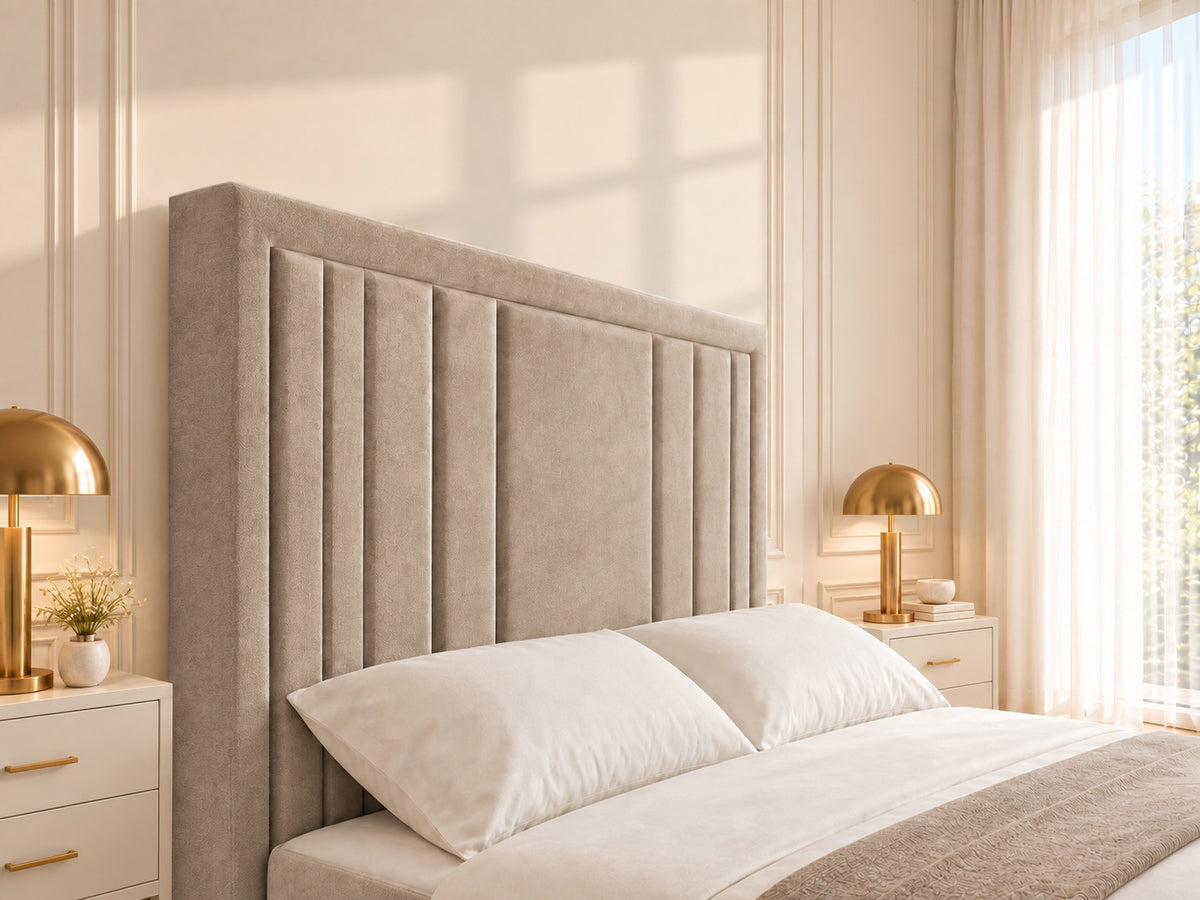 Hampton Upholstered Soft Velvet Tv Bespoke Bed Frame