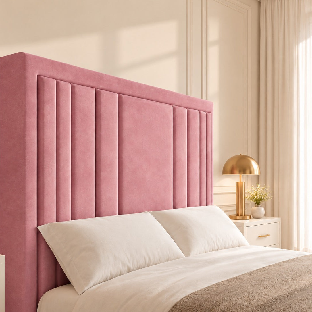 Hampton Upholstered Soft Velvet Tv Bespoke Bed Frame