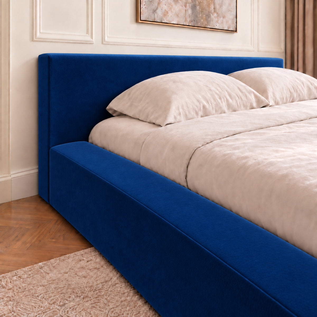Hugo Space Saver Boucle Upholstered Bed Frame