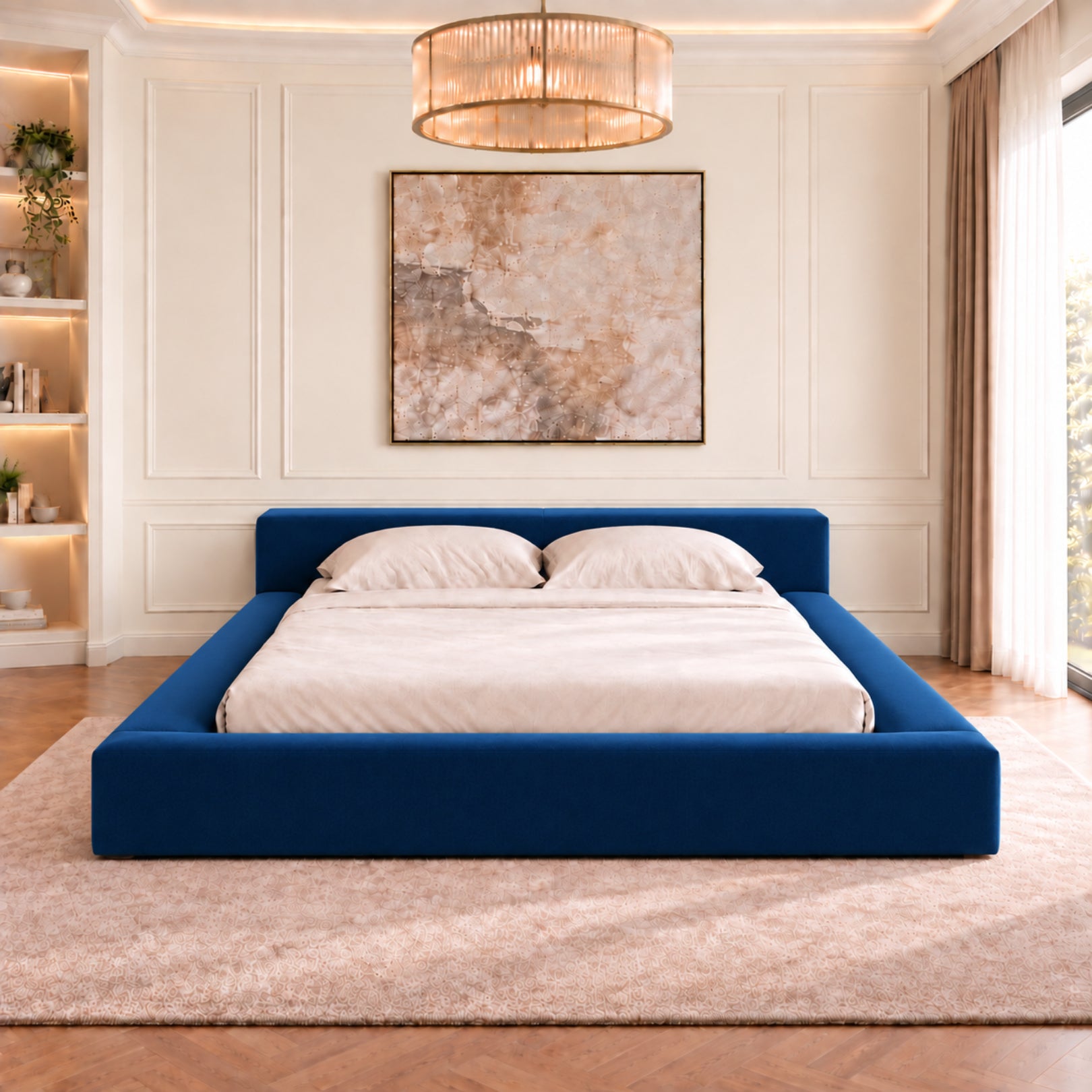 Hugo Space Saver Boucle Upholstered Bed Frame