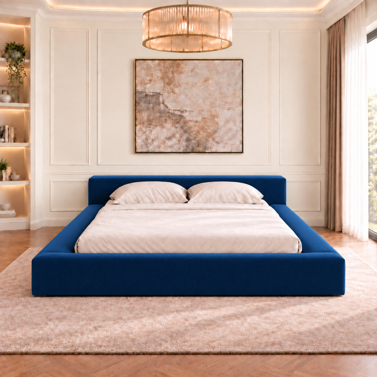 Hugo Space Saver Boucle Upholstered Bed Frame
