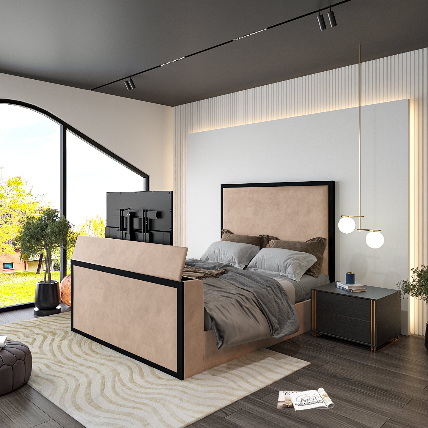 Ivy Metal TV Bed
