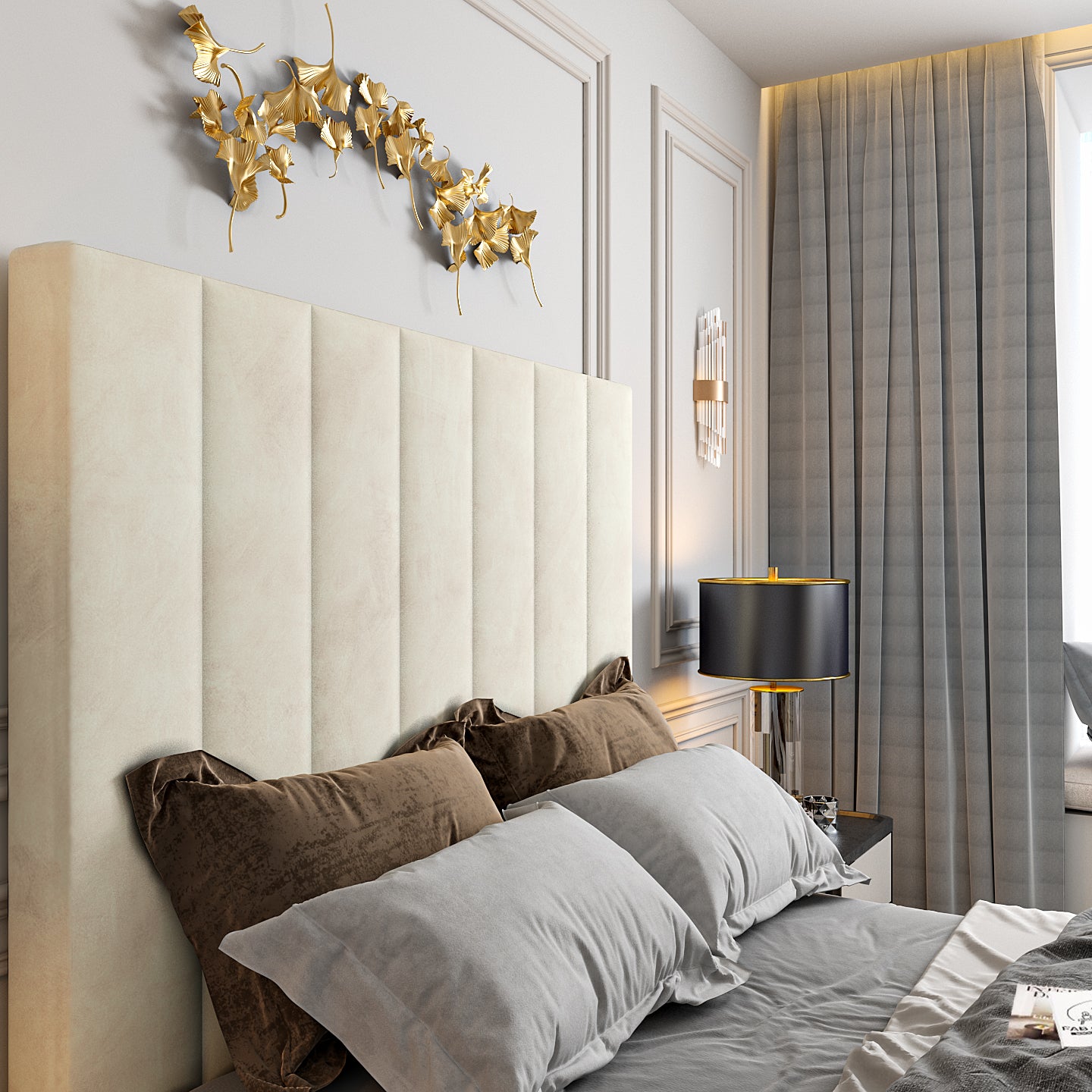 Jameson Upholstered Soft Velvet Line Tv Bespoke Bed Frame