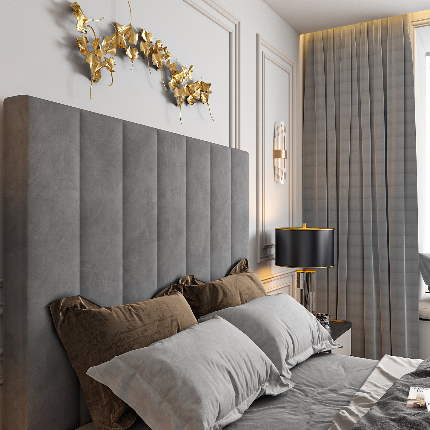 Jameson Upholstered Soft Velvet Line Tv Bespoke Bed Frame