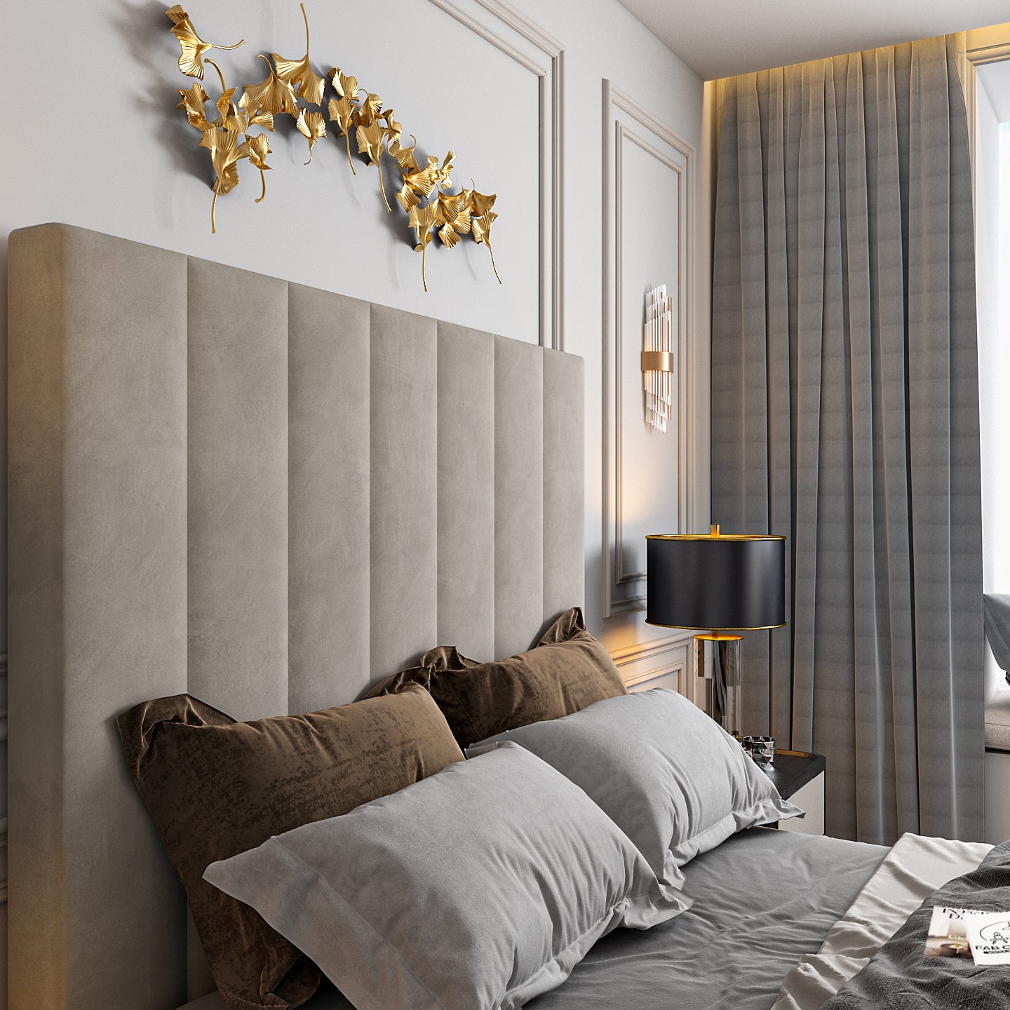 Jameson Upholstered Soft Velvet Line Tv Bespoke Bed Frame