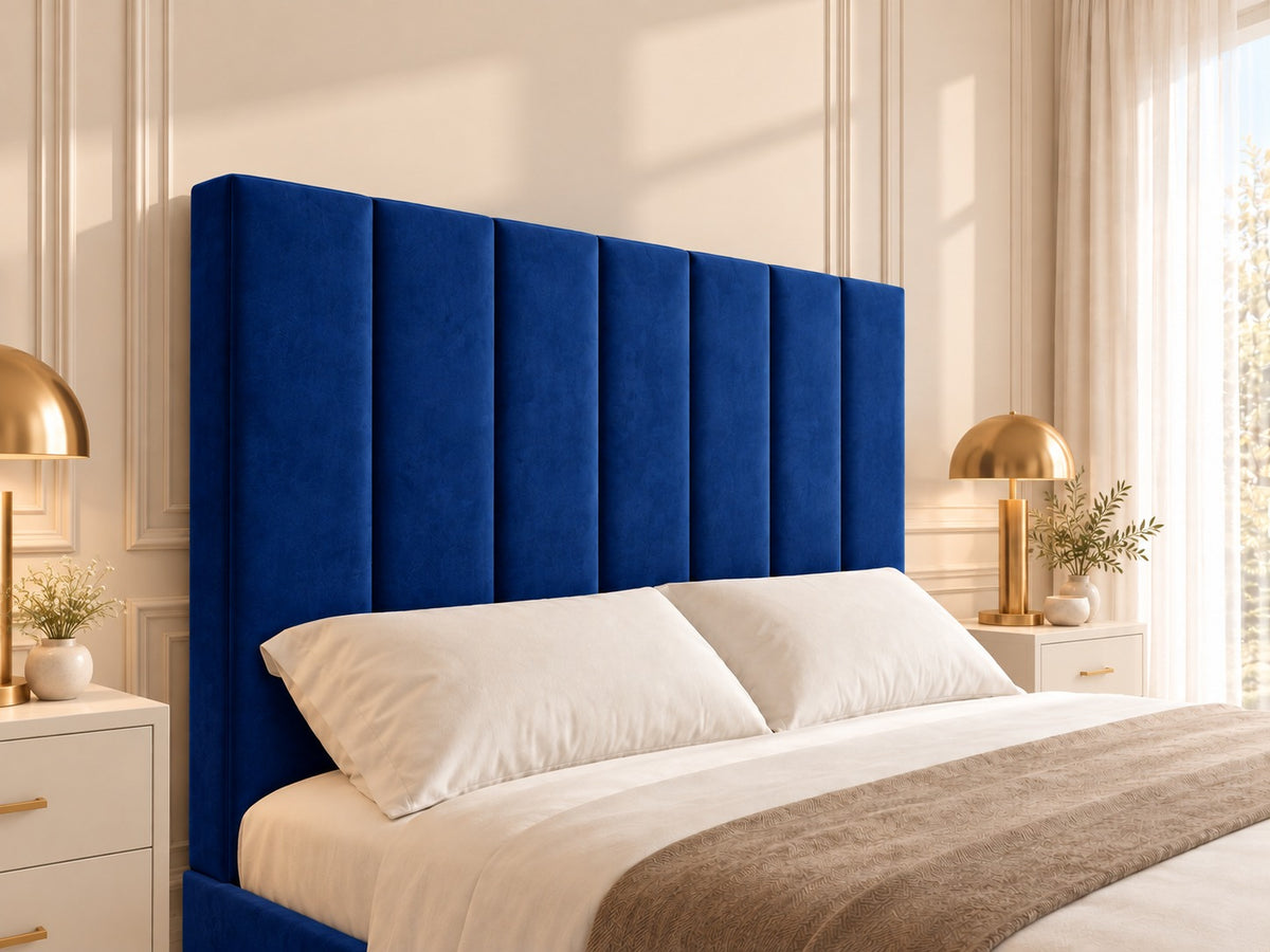 Jameson Upholstered Soft Velvet Line Tv Bespoke Bed Frame