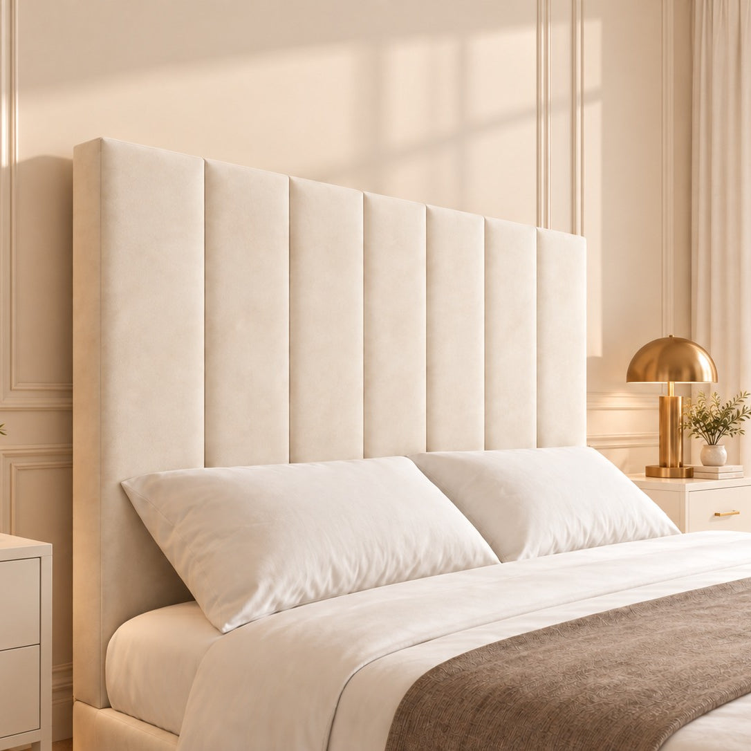 Jameson Upholstered Soft Velvet Line Tv Bespoke Bed Frame