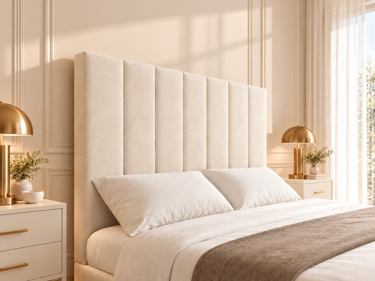 Jameson Upholstered Soft Velvet Line Tv Bespoke Bed Frame