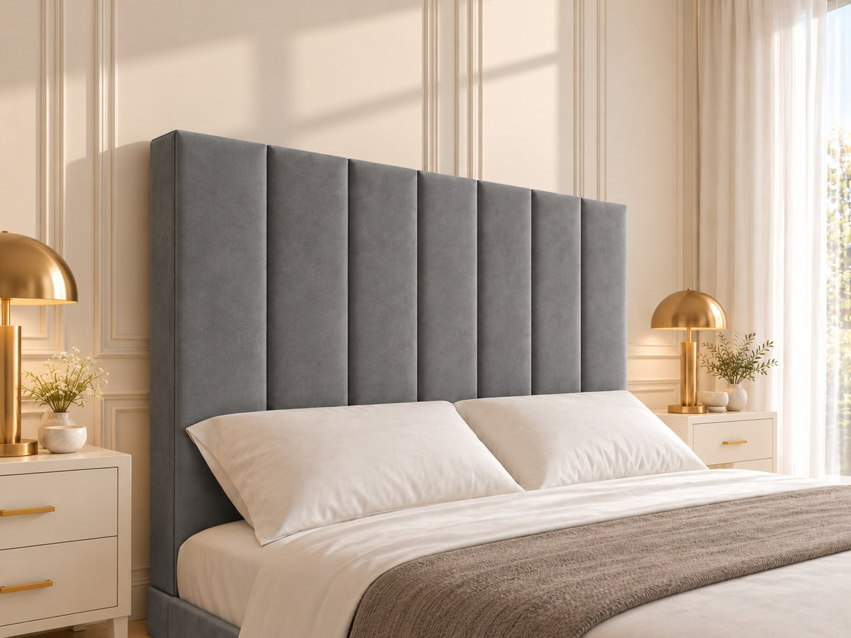 Jameson Upholstered Soft Velvet Line Tv Bespoke Bed Frame