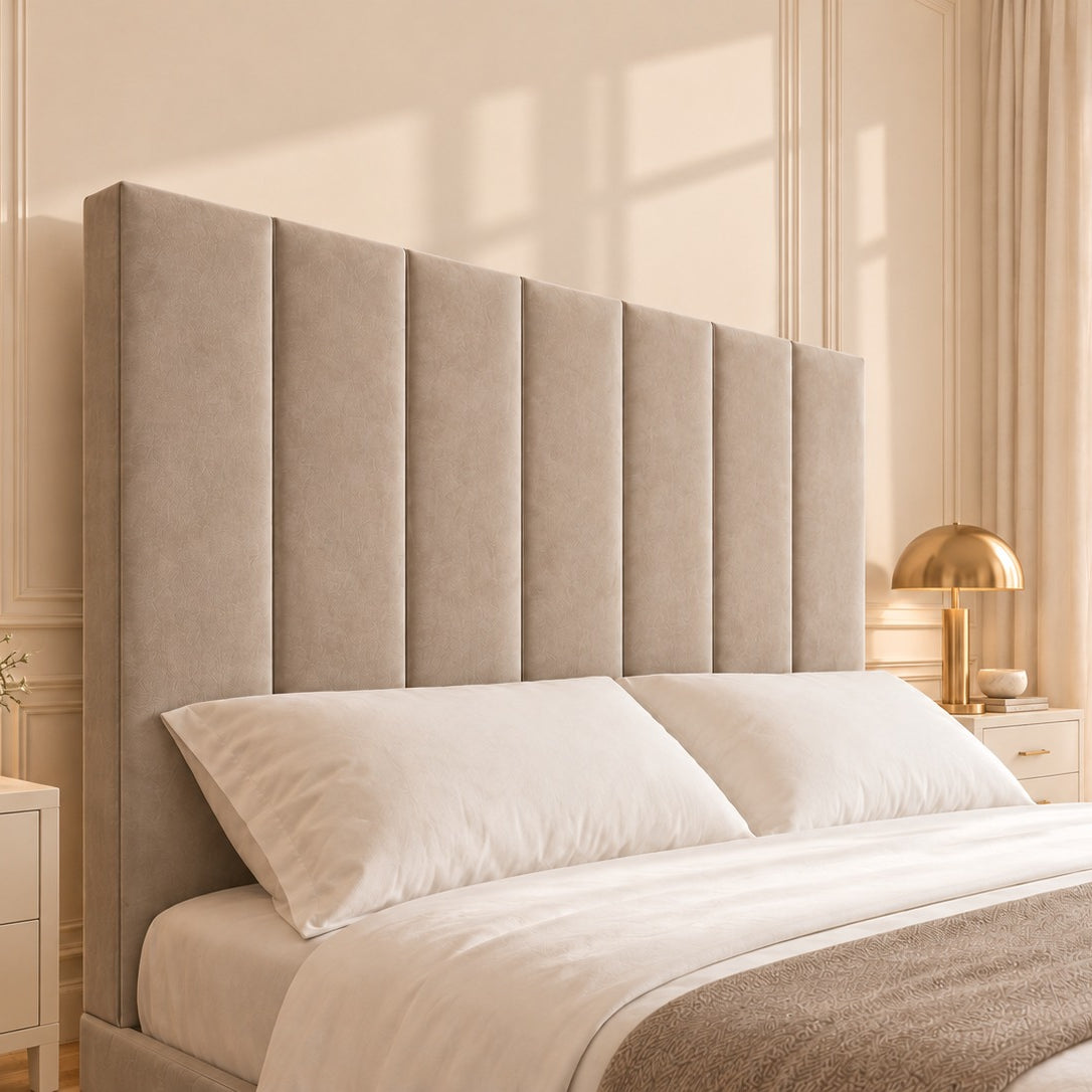 Jameson Upholstered Soft Velvet Line Tv Bespoke Bed Frame