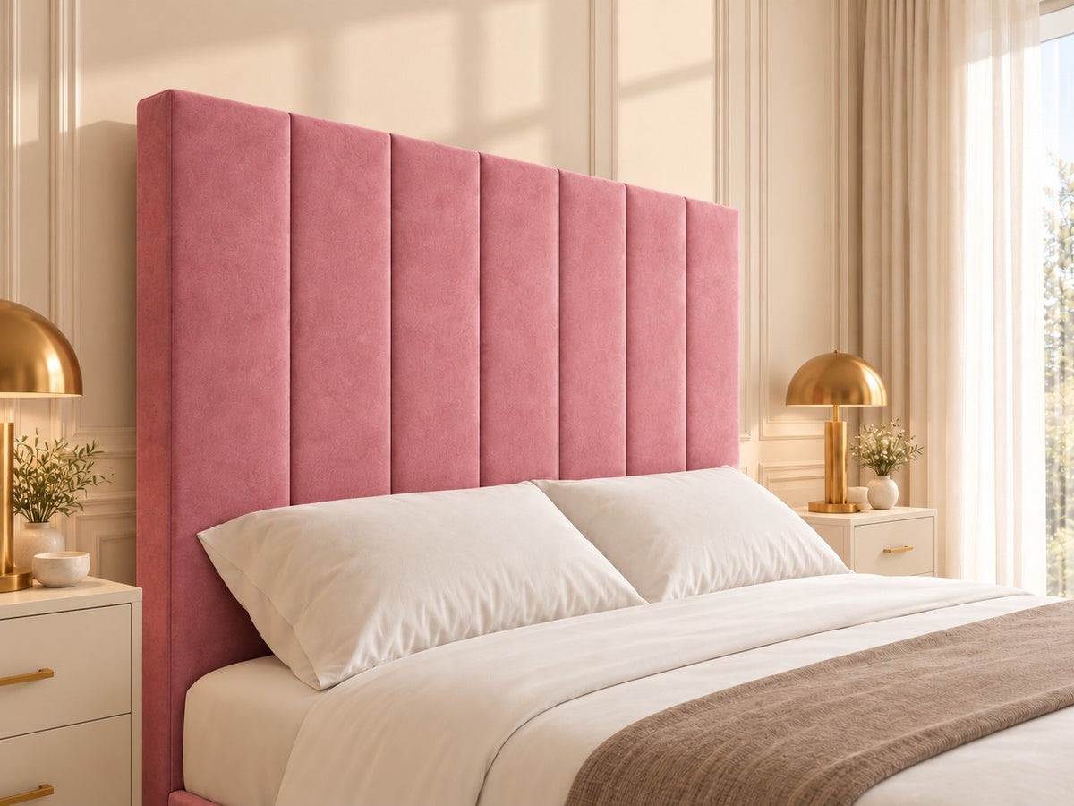 Jameson Upholstered Soft Velvet Line Tv Bespoke Bed Frame