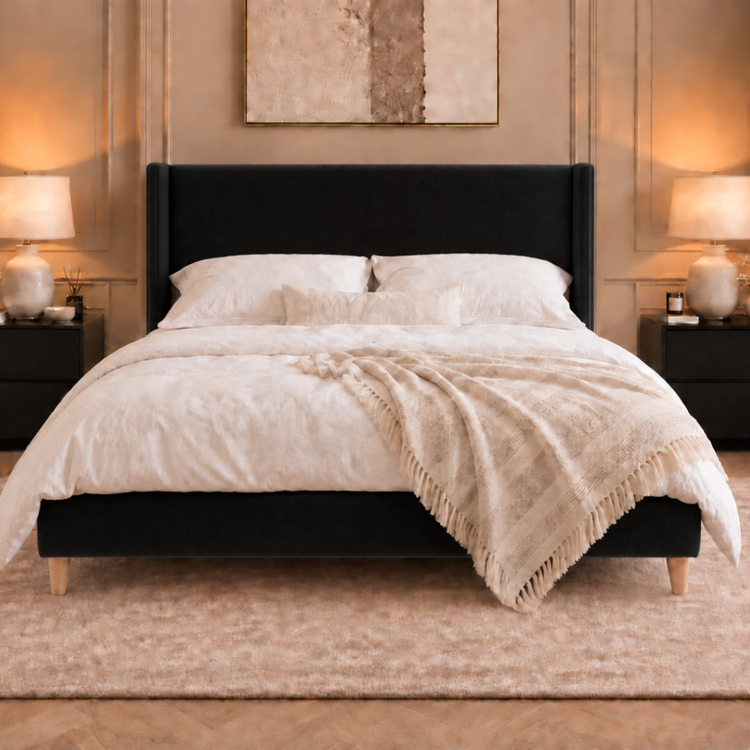 Juliette Boucle Upholstered Bed Frame