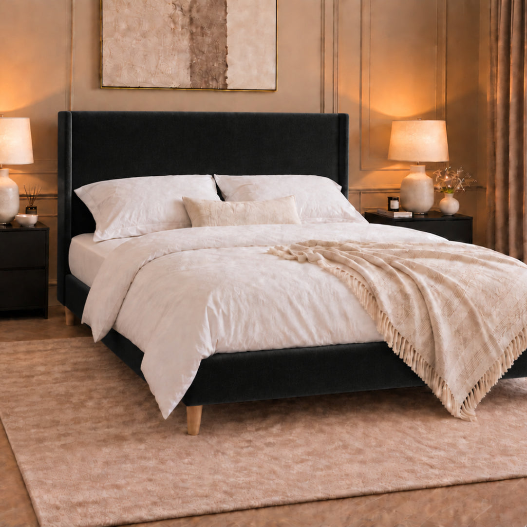 Juliette Boucle Upholstered Bed Frame