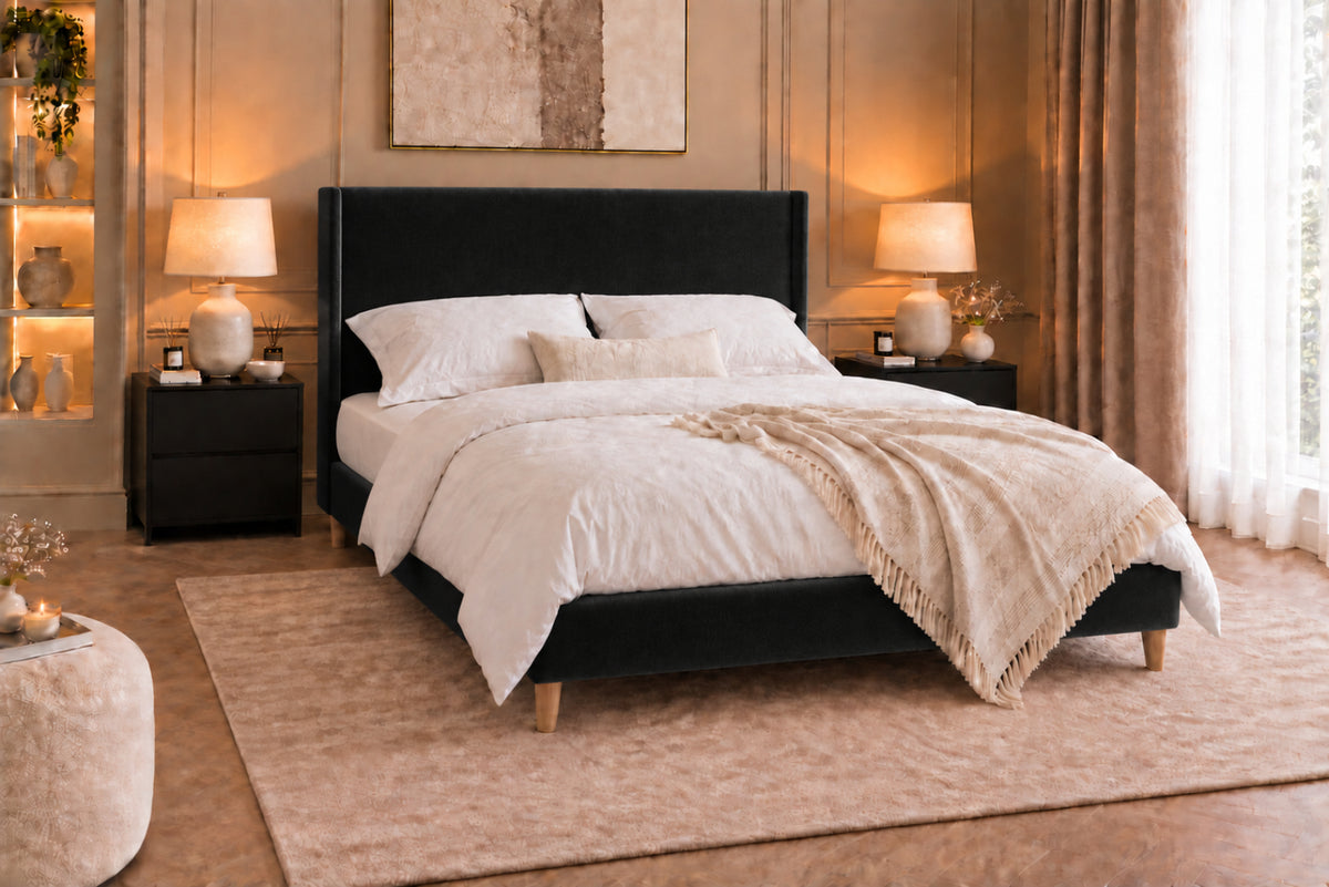 Juliette Boucle Upholstered Bed Frame
