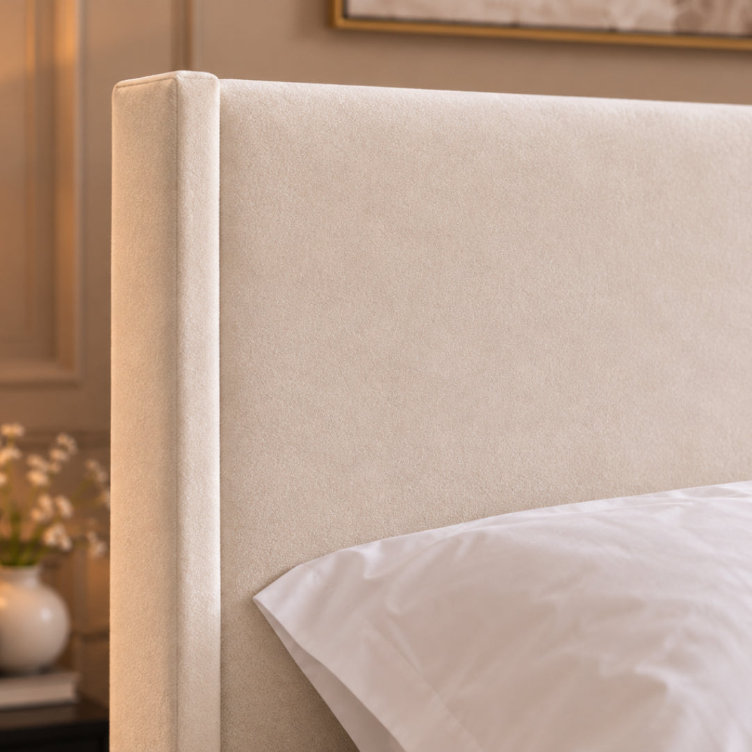 Juliette Boucle Upholstered Bed Frame