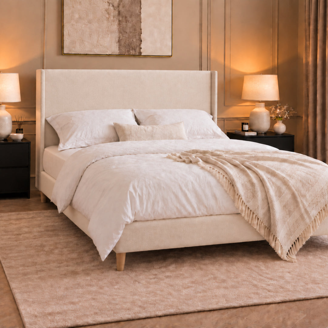 Juliette Boucle Upholstered Bed Frame