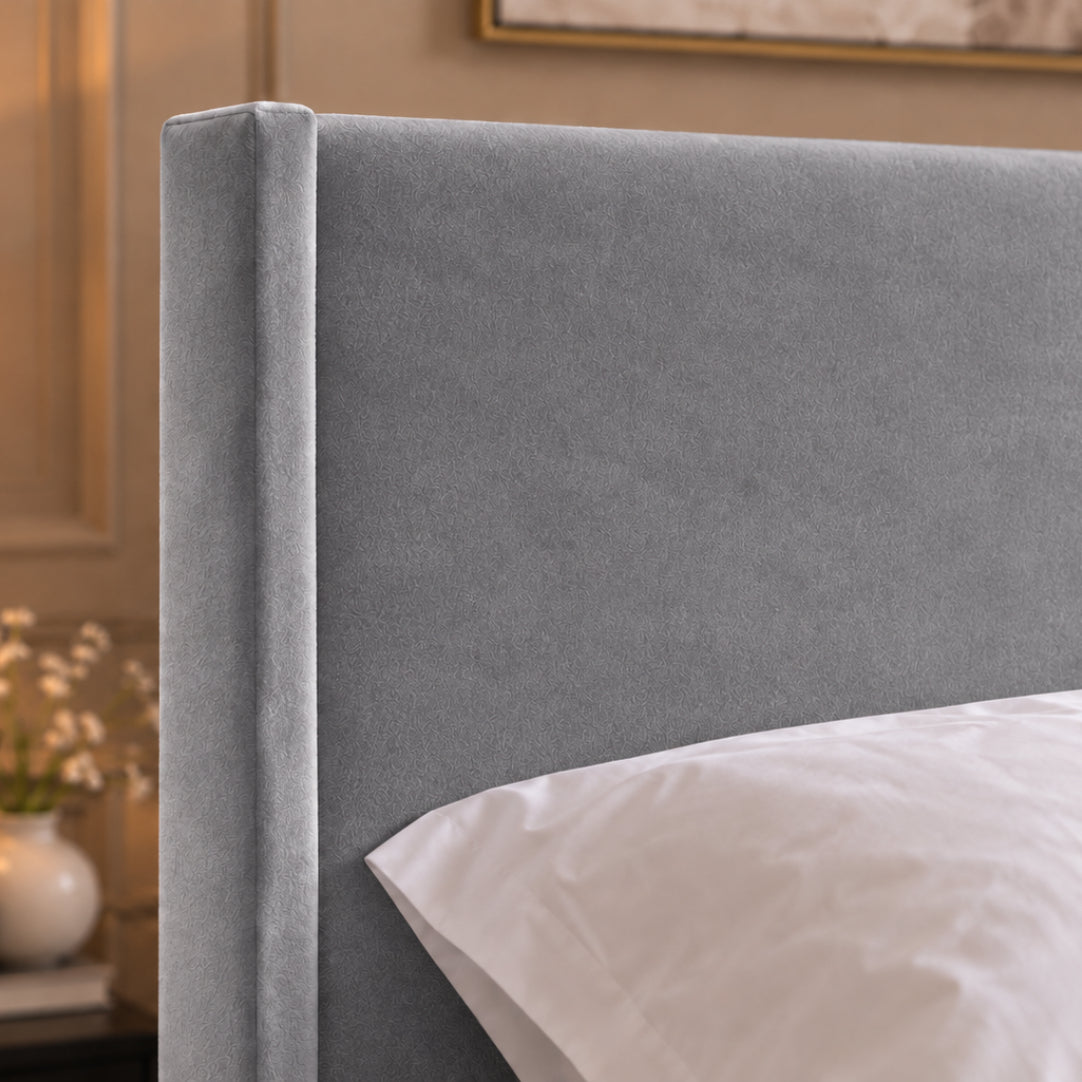 Juliette Boucle Upholstered Bed Frame