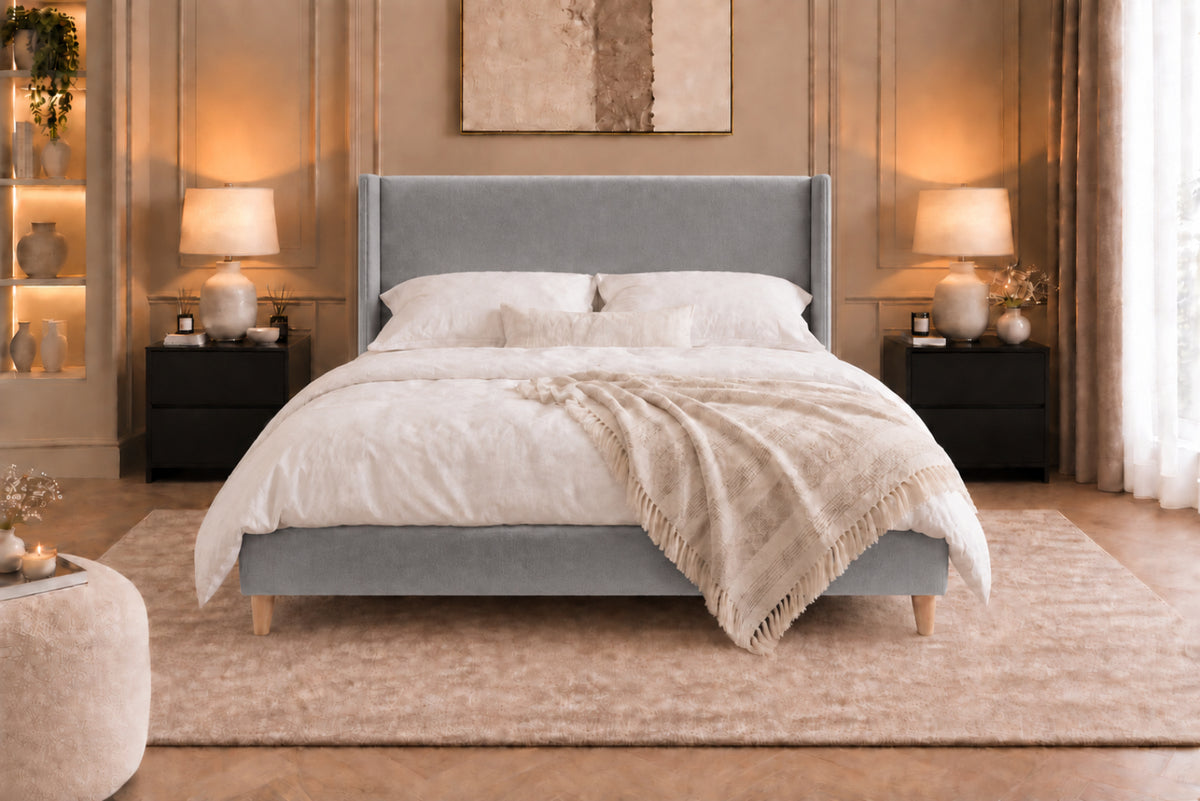 Juliette Boucle Upholstered Bed Frame