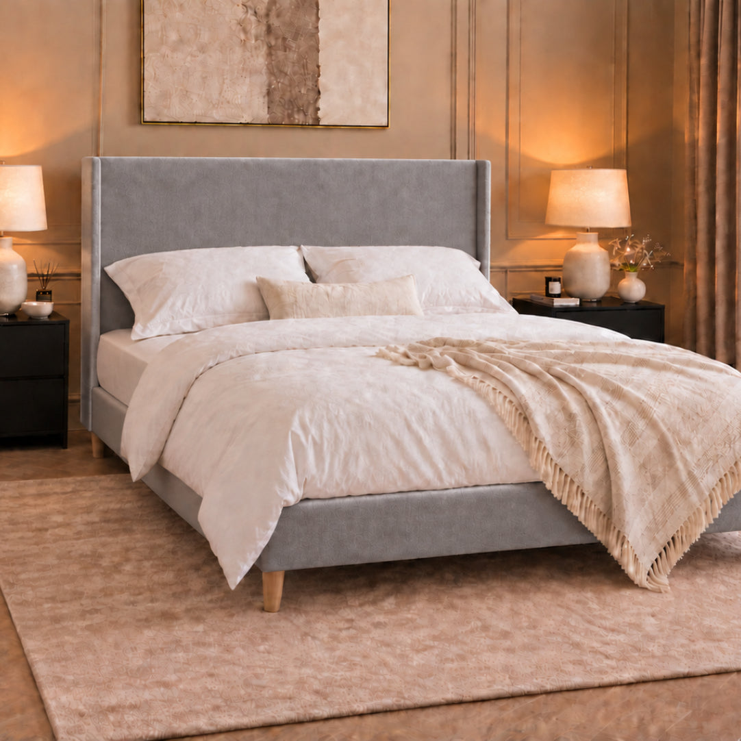 Juliette Boucle Upholstered Bed Frame