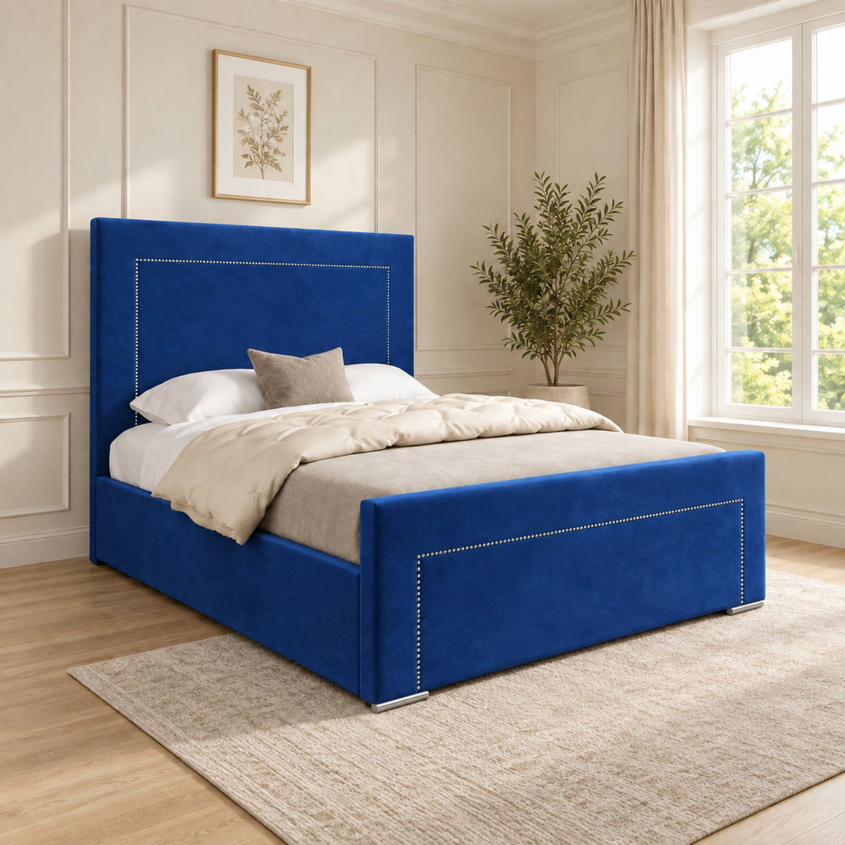 Lucca Upholstered Soft Velvet Bed Frame