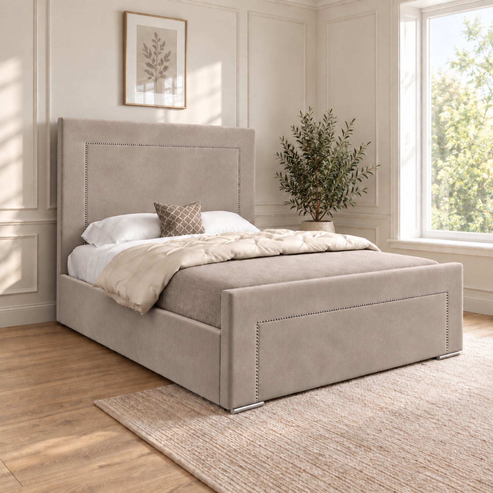 Lucca Upholstered Soft Velvet Bed Frame