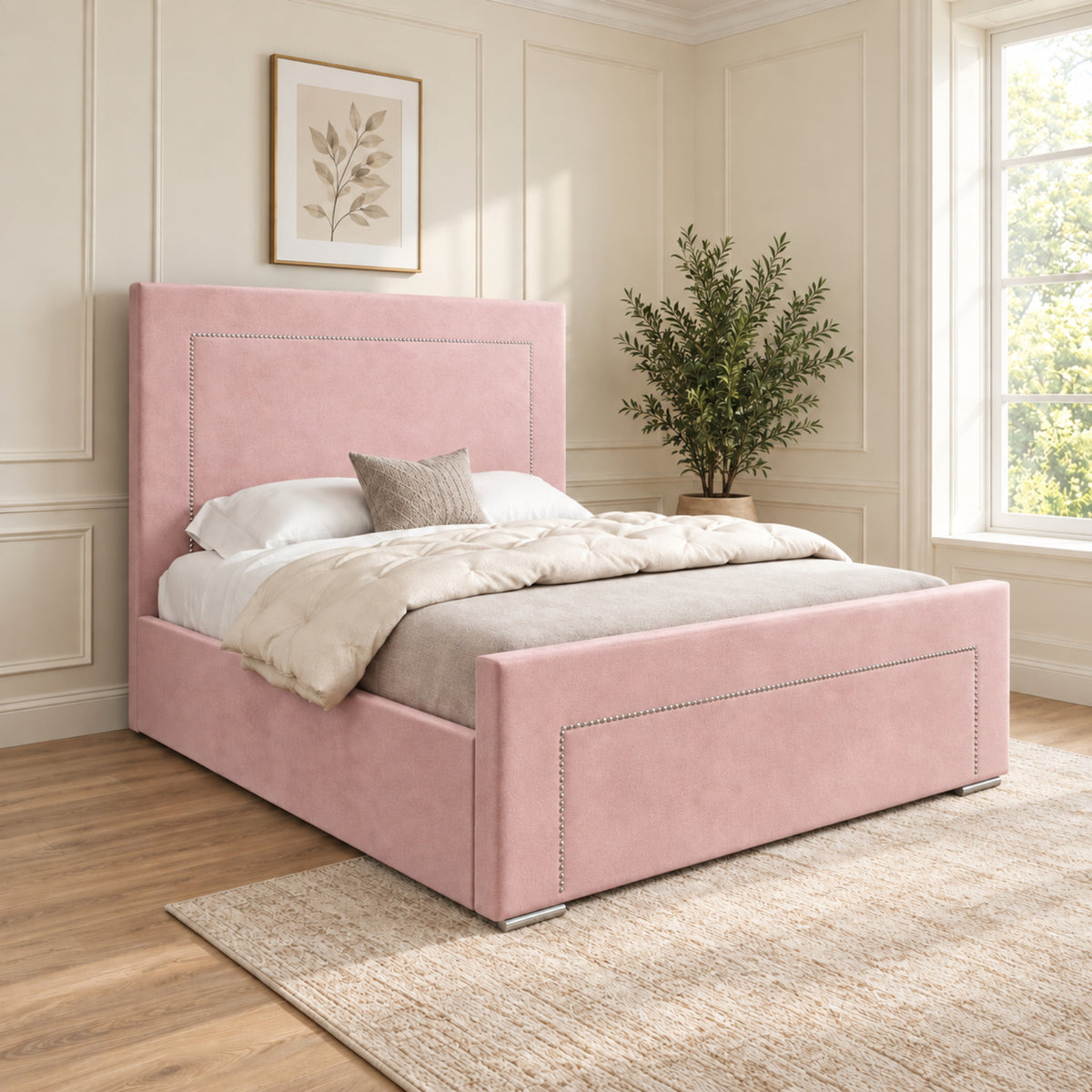 Lucca Upholstered Soft Velvet Bed Frame