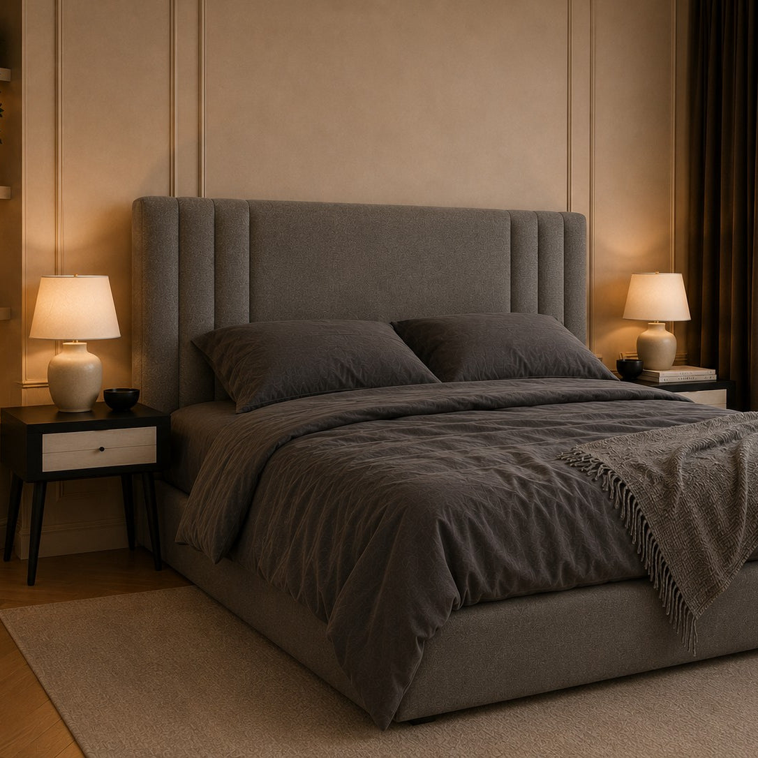 Mantova Side Channel Headboard Upholstered Bed Frame
