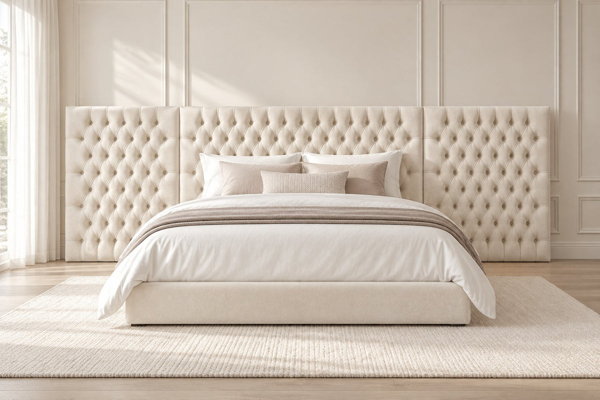 Maratea divan bed in cream, front view