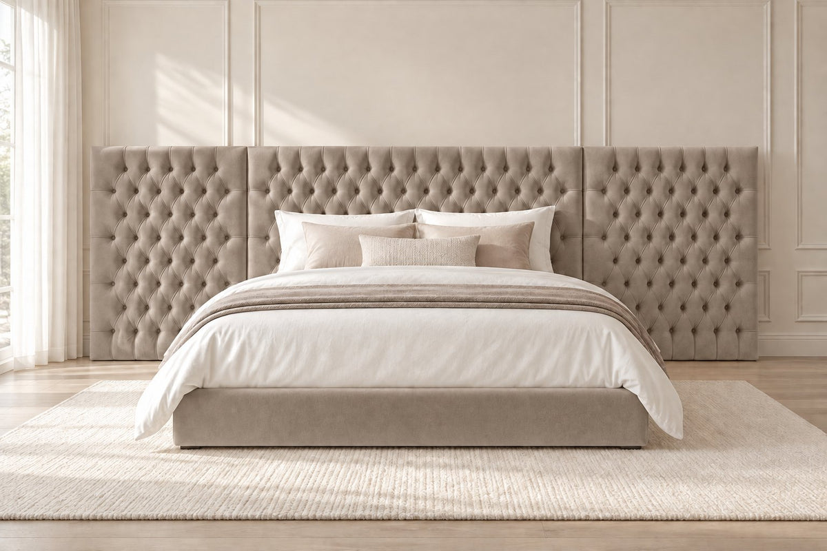 Maratea divan bed in pebble, front view