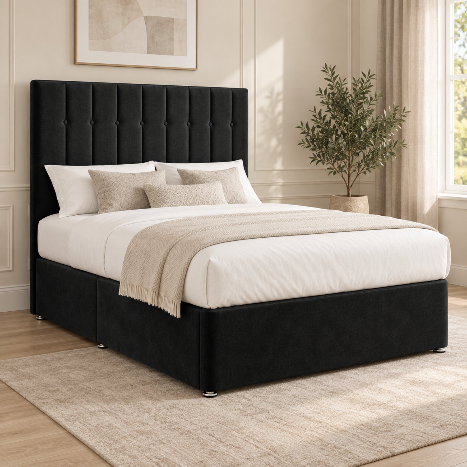 Marcelo Upholstered Soft Velvet Bed Frame