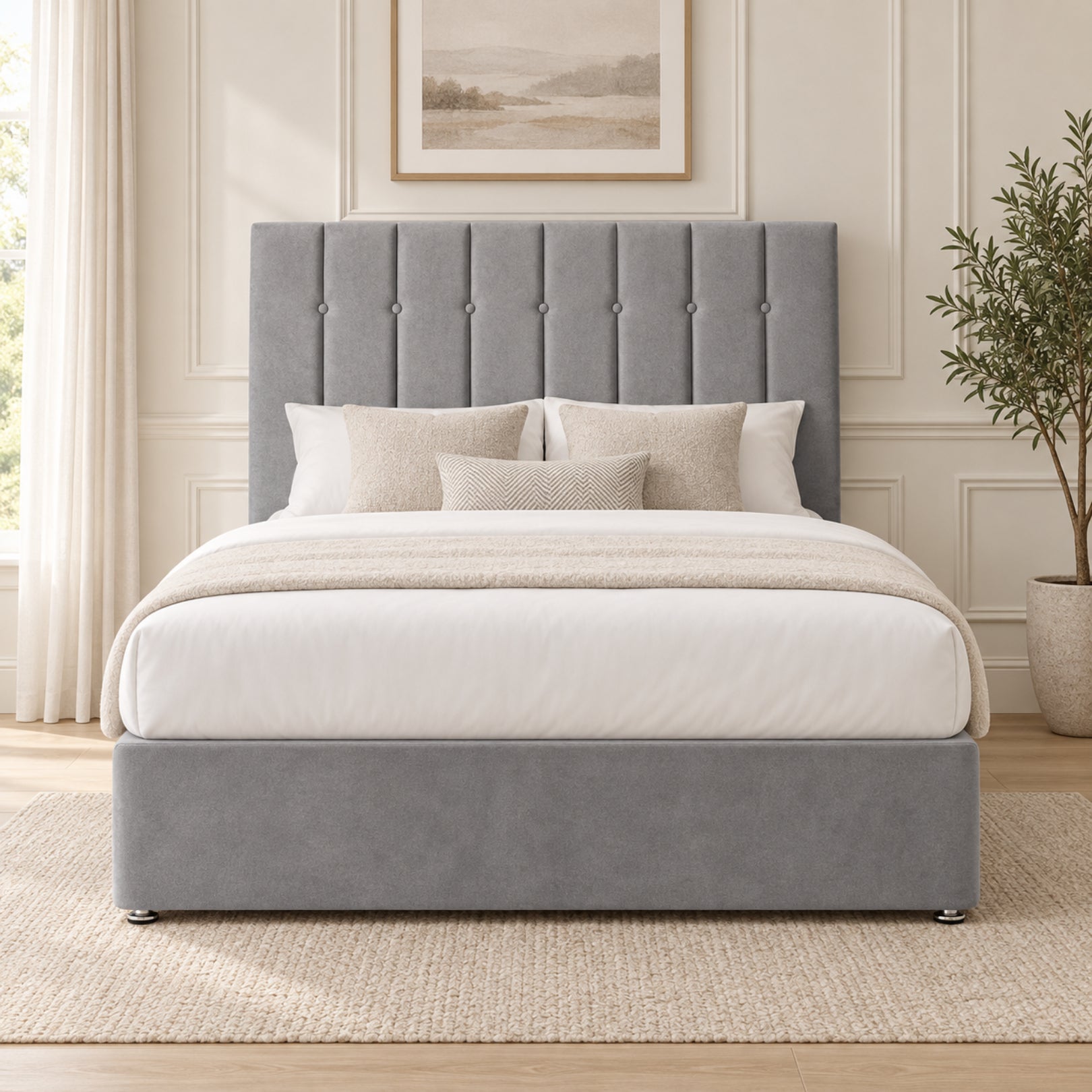 Marcelo Upholstered Soft Velvet Bed Frame