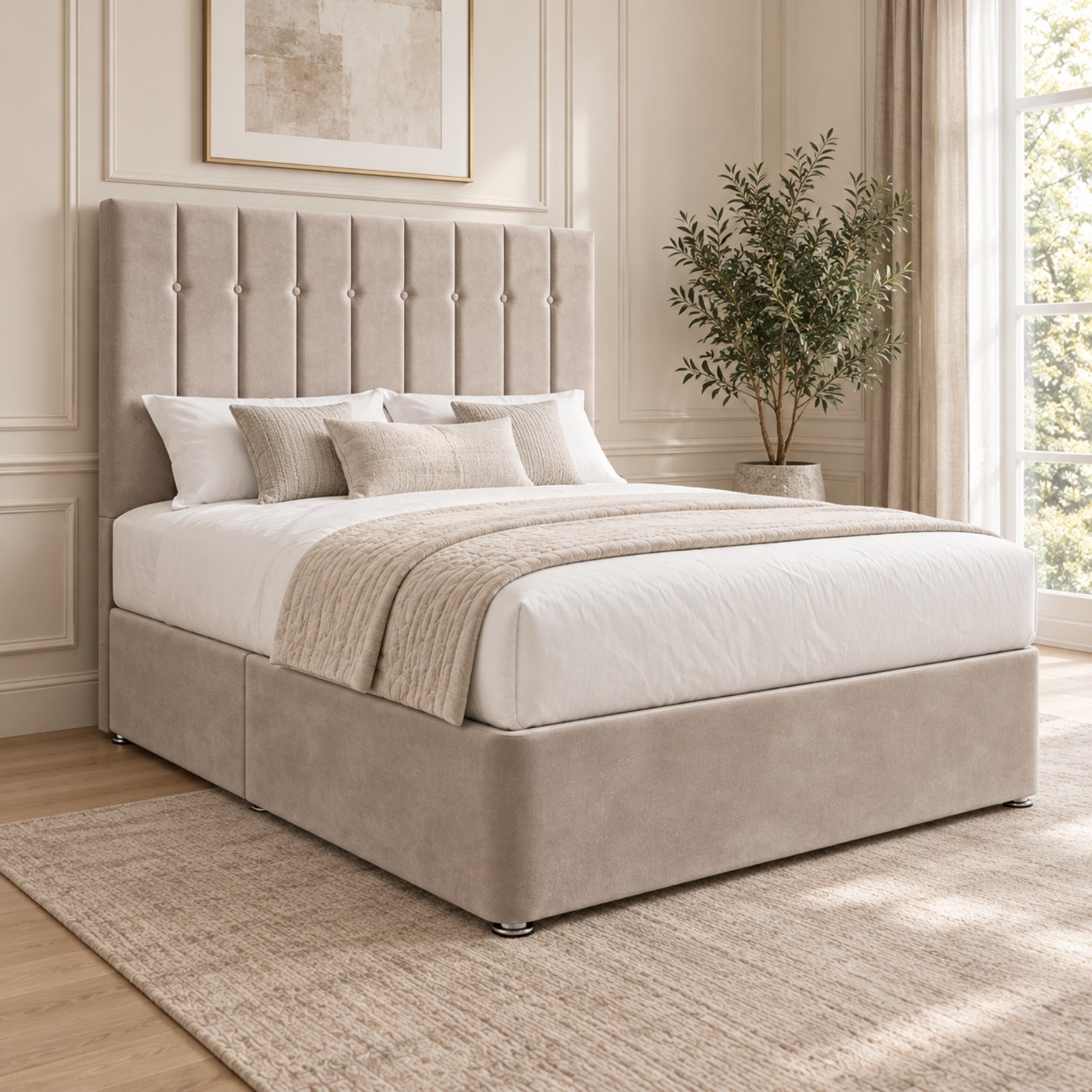 Marcelo Upholstered Soft Velvet Bed Frame