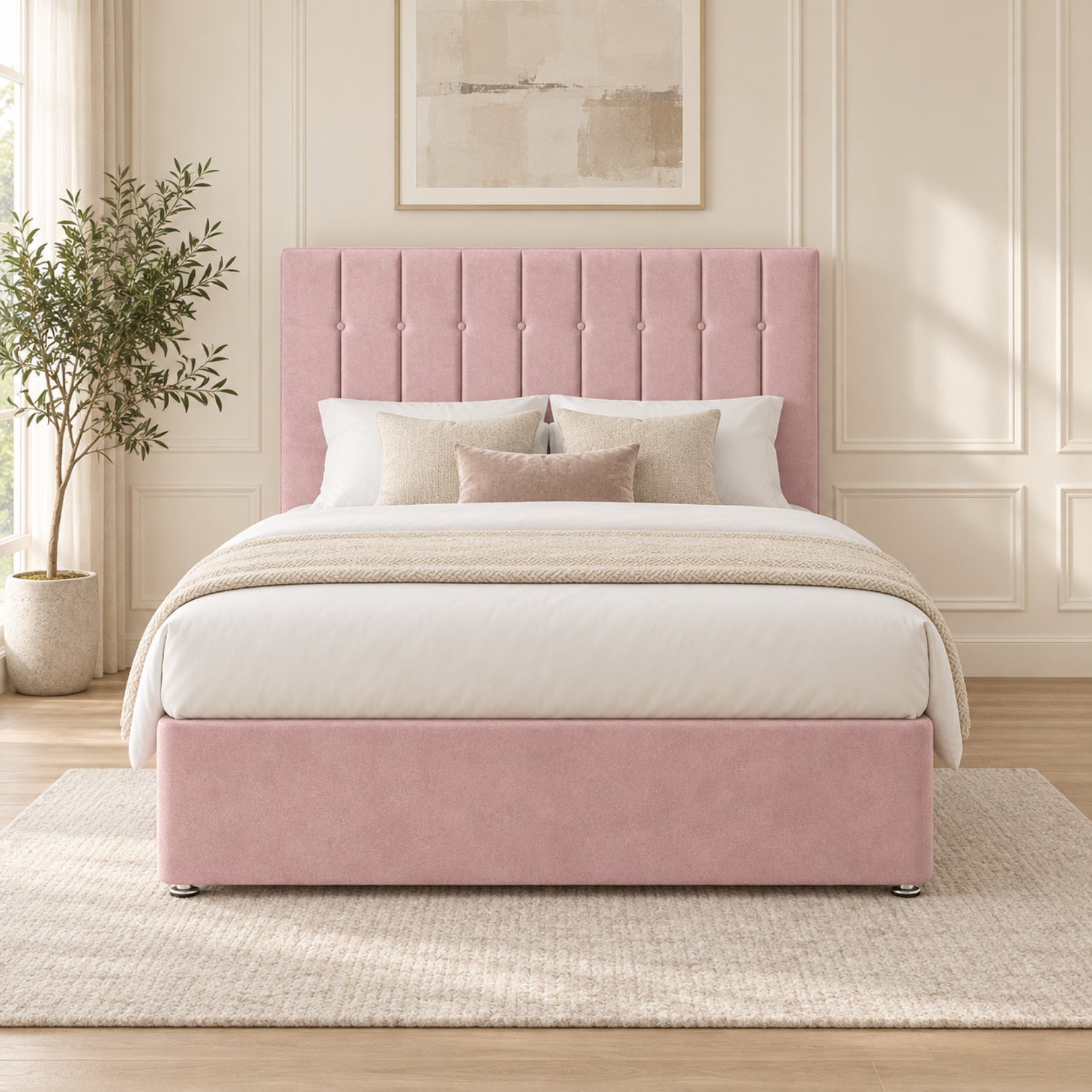 Marcelo Upholstered Soft Velvet Bed Frame