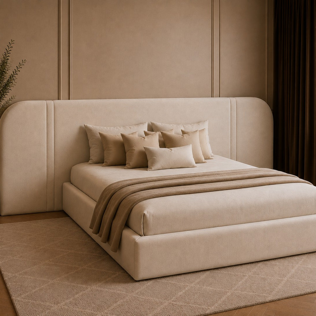 Matera Extended Wraparound Headboard Upholstered Bed Frame