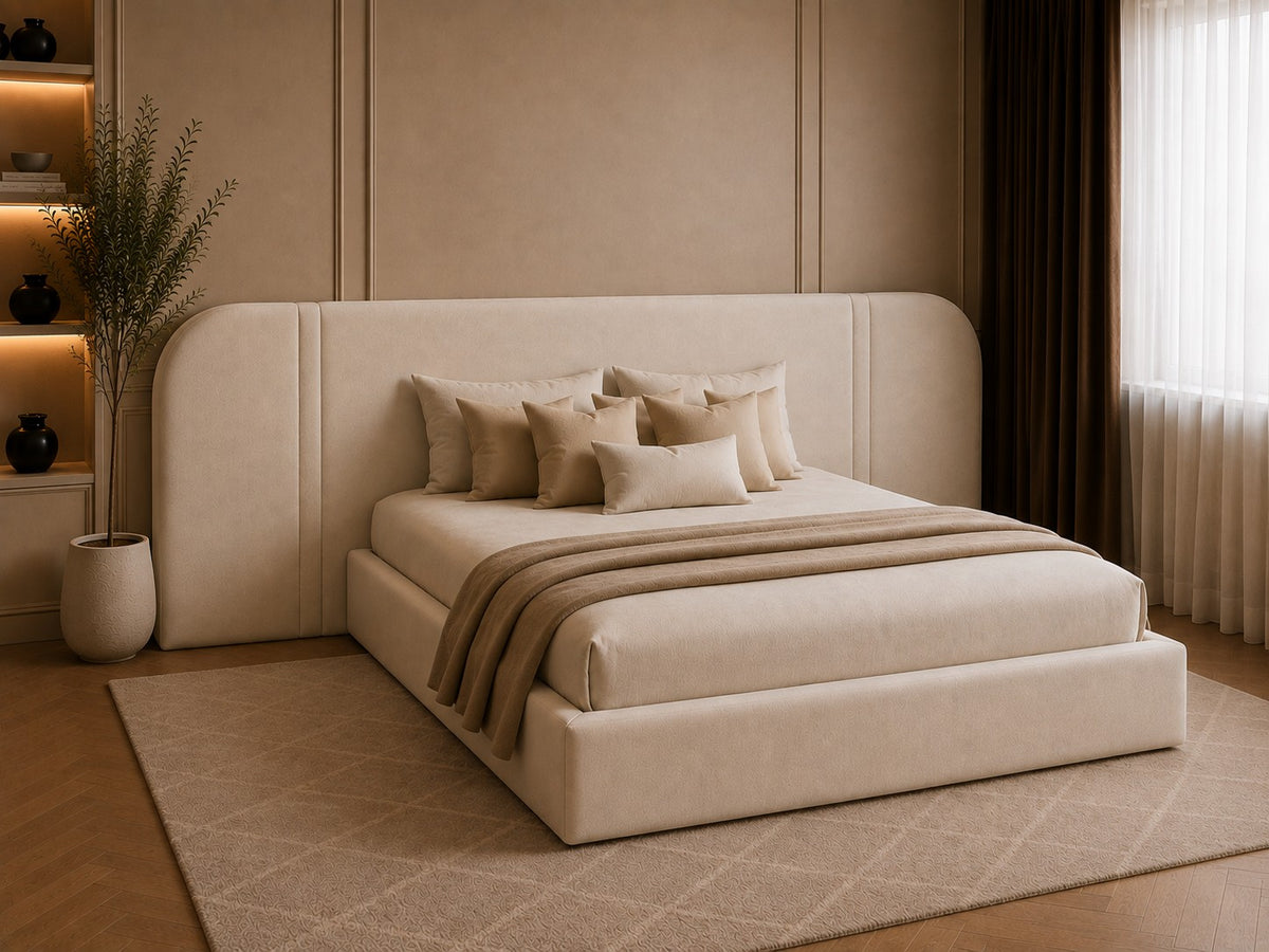 Matera Extended Wraparound Headboard Upholstered Bed Frame