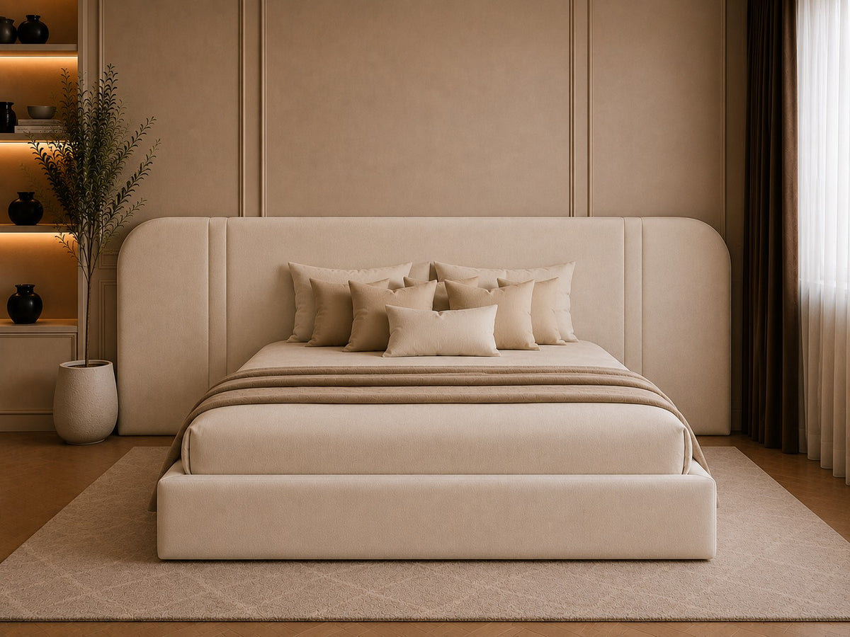 Matera Extended Wraparound Headboard Upholstered Bed Frame