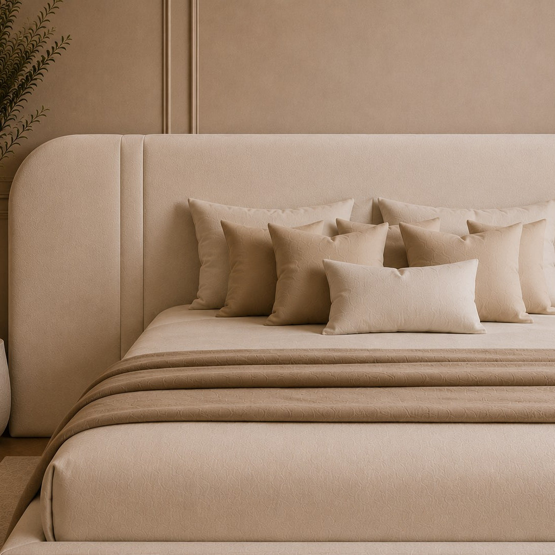 Matera Extended Wraparound Headboard Upholstered Bed Frame