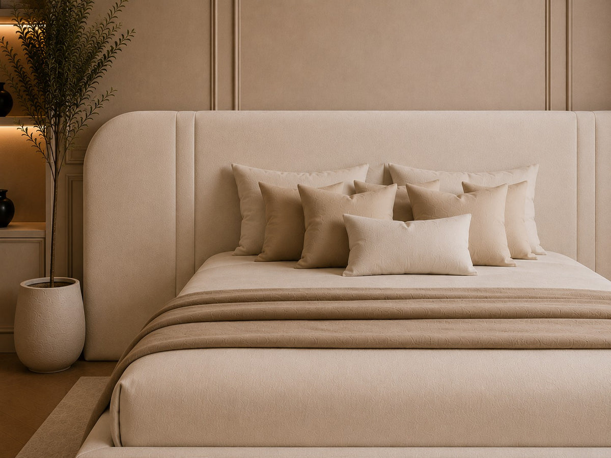Matera Extended Wraparound Headboard Upholstered Bed Frame