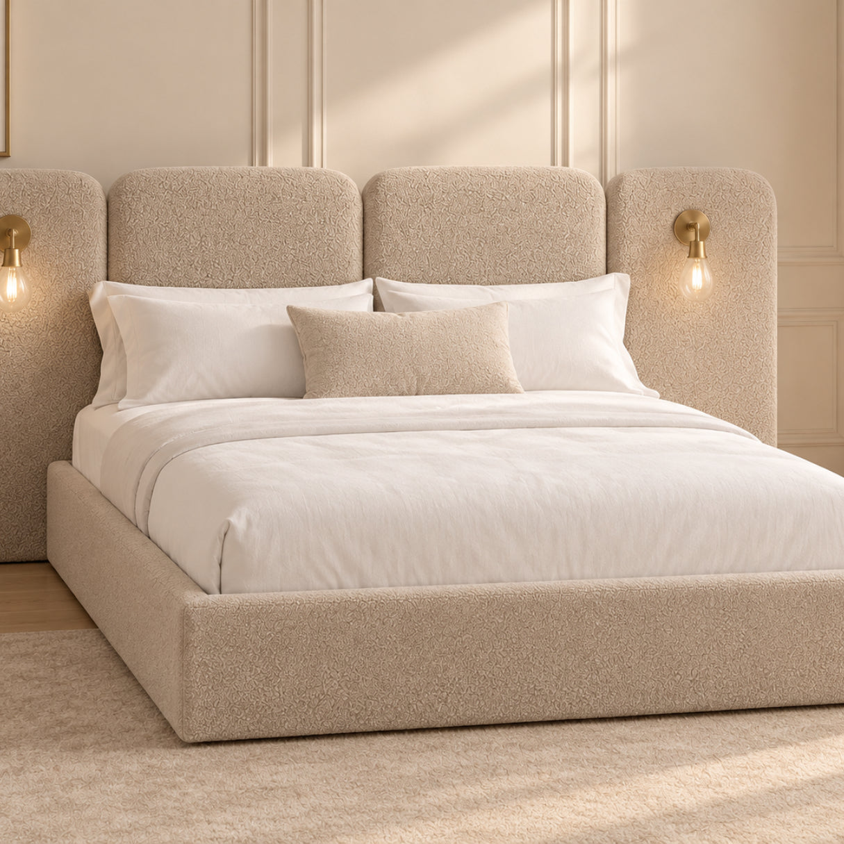 Molly Panelled Bed with Lights