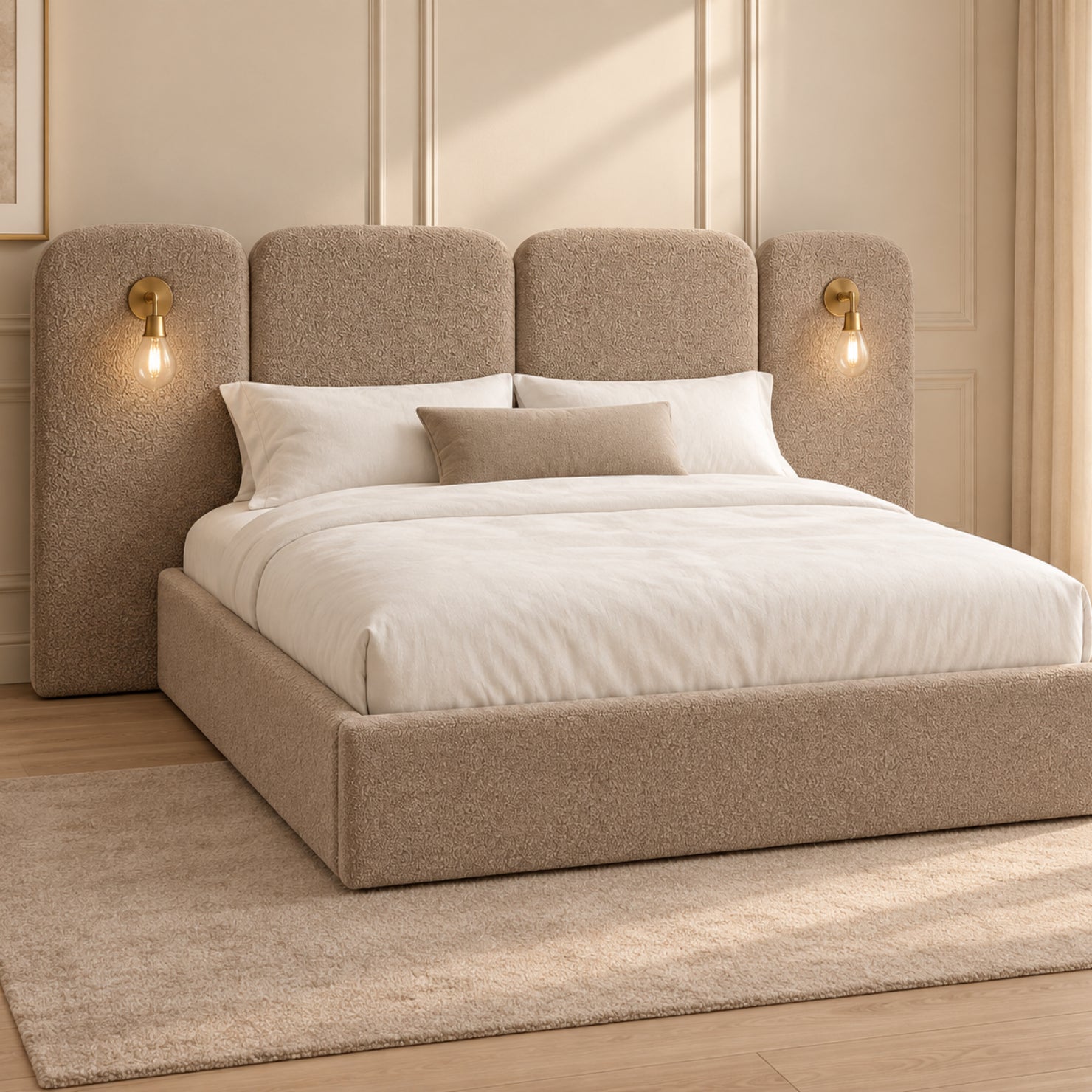Molly Panelled Bed with Lights
