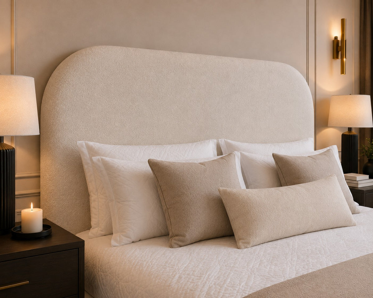 Napoli Curved Top Headboard Upholstered Bed Frame