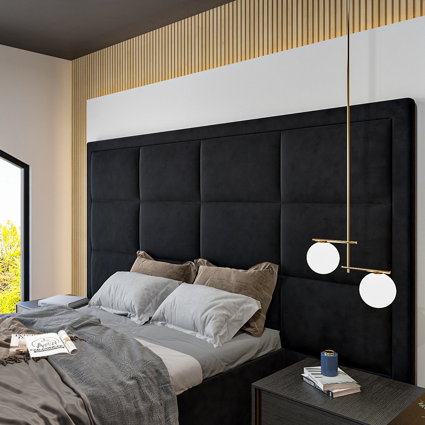 New York Upholstered TV Bed Frame